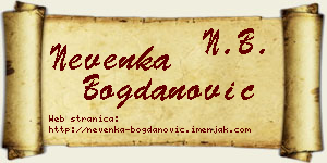 Nevenka Bogdanović vizit kartica